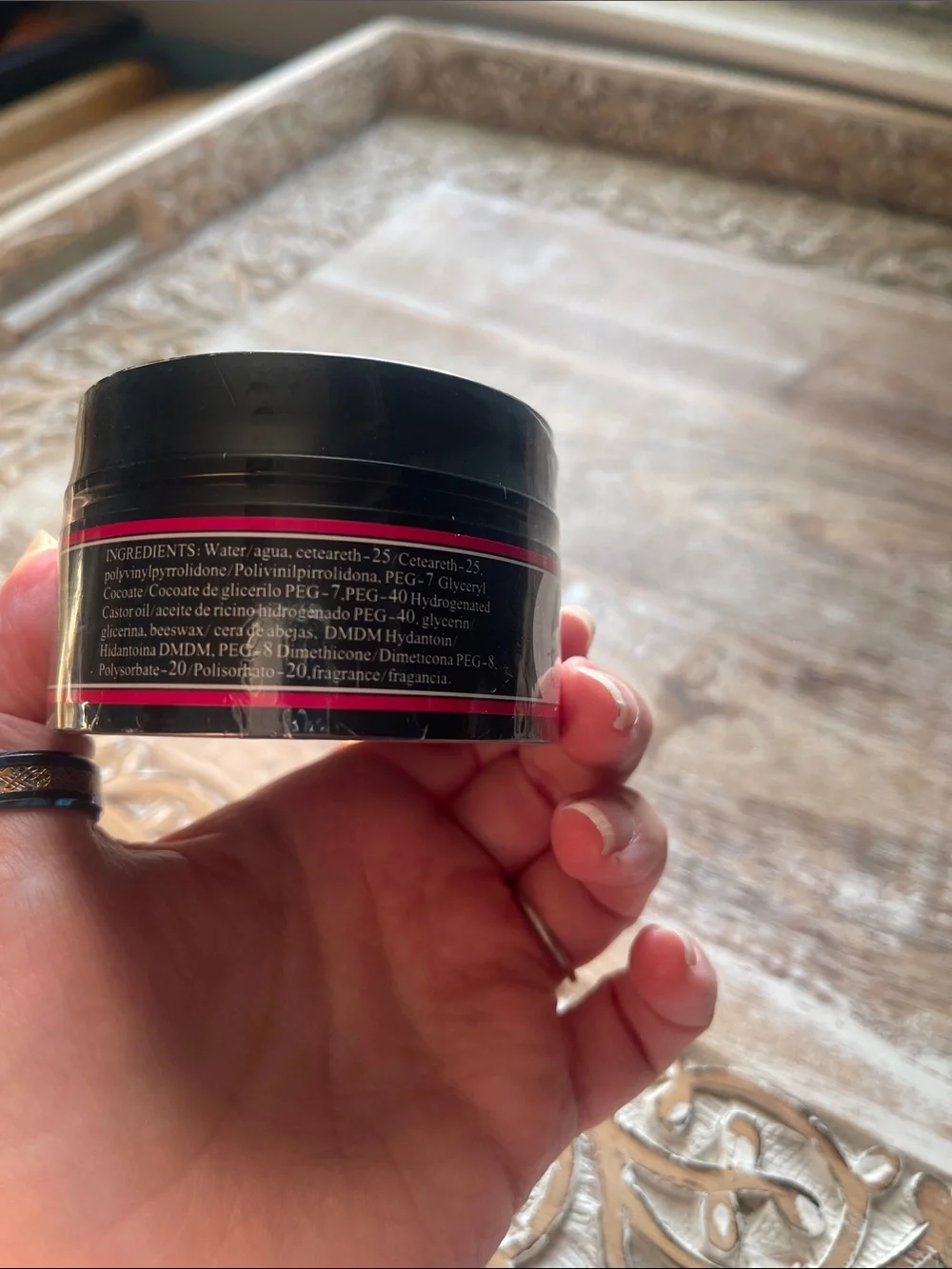 Edge Control Gel — Black/Pink